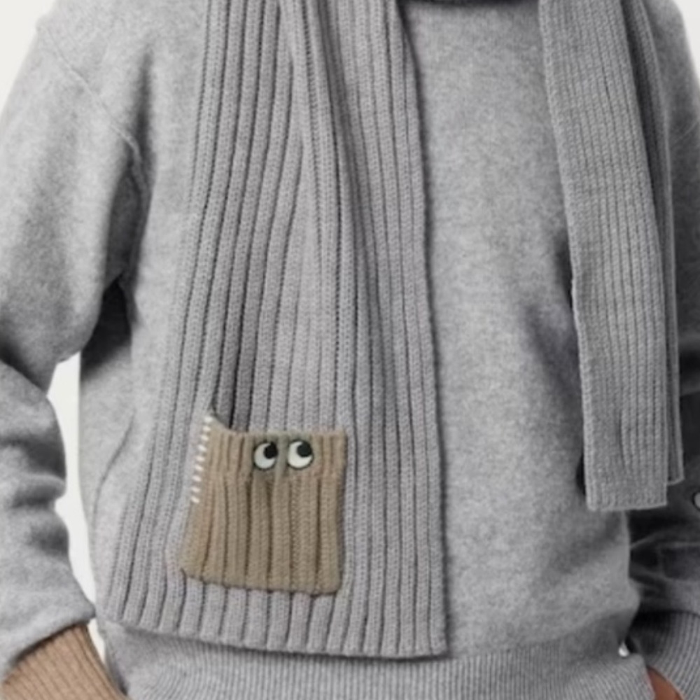 Uniqlo | Scarf | Anya Hindmarch for Uniqlo | HEATTECH Kniited Scarf Grey